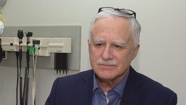 Dr. John Conly, an infectious diseases physician and professor of medicine at the University of Calgary who also advises the World Health Organization, denies that aerosol transmission is a primary route of COVID-19 transmission, despite mounting evidence to the contrary. (Jennifer Lee/CBC - image credit)