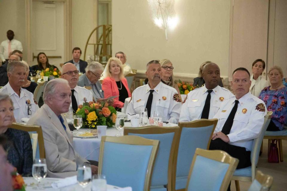 Members of Palm Beach Fire Rescue were among those attending Safeguards season-opening breakfast event.