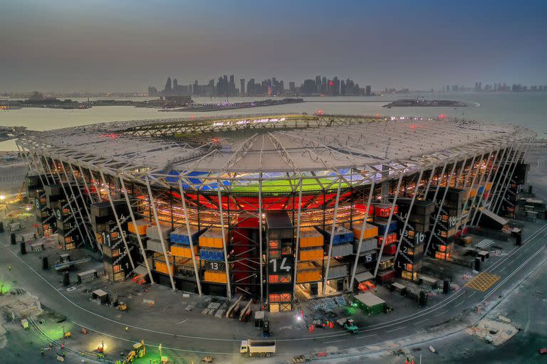 El estadio 974 está construido con esa cantidad de containers y será completamente desmontado después del Mundial de Qatar 2022