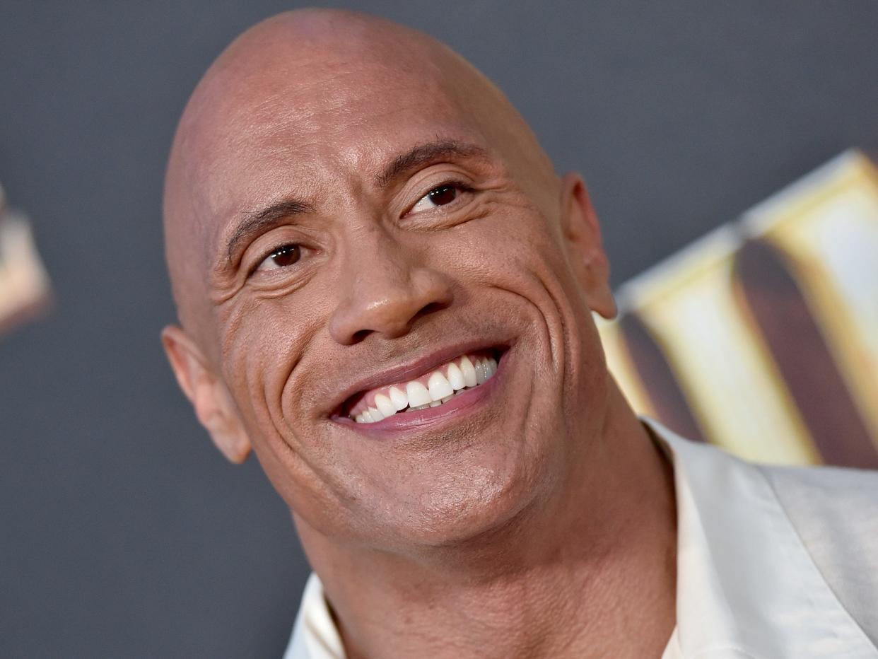 Dwayne Johnson smiling