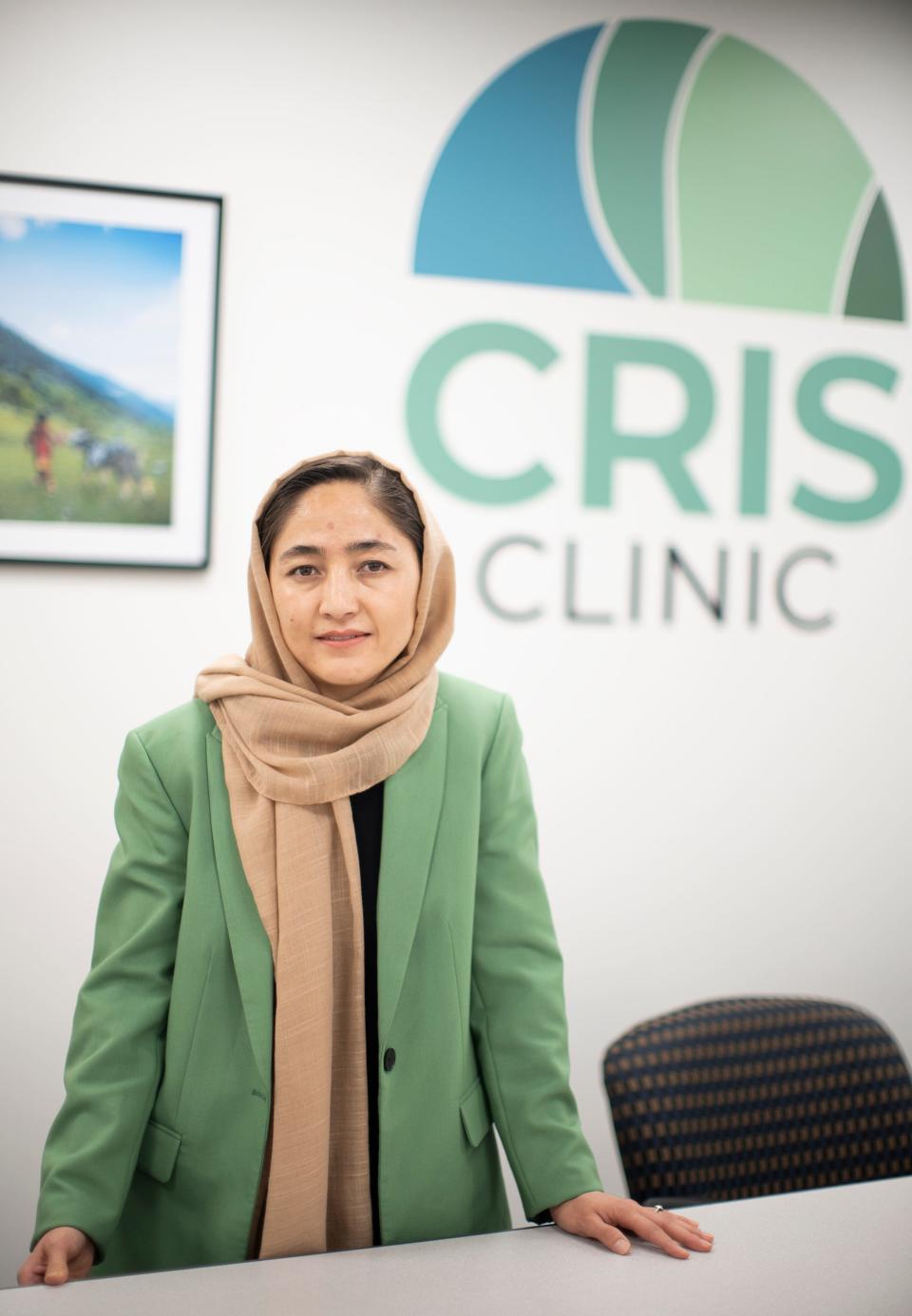 Seddiqa Qassemi, 31, is a paralegal for CRIS. Wednesday marks two years since the U.S. withdrew from Afghanistan.