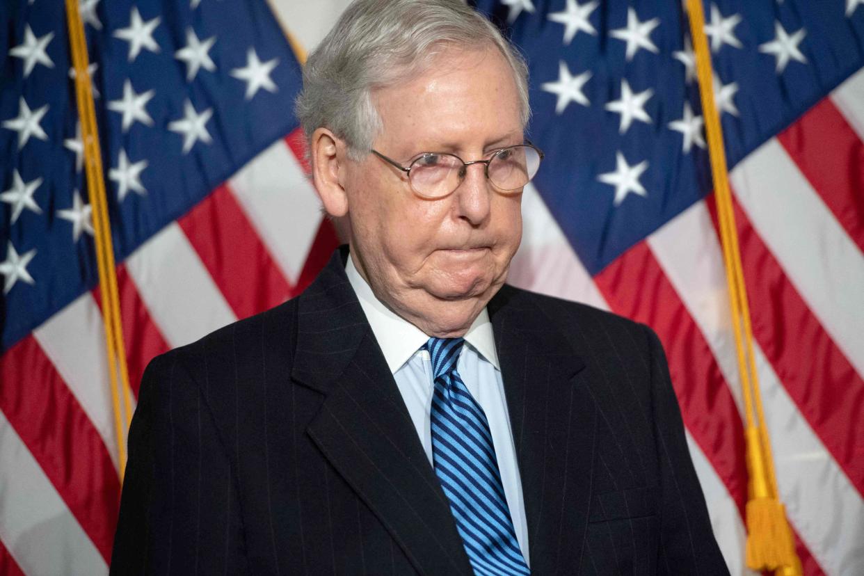 Trump called Mitch McConnell a "dumb son of a b---c" in front of Republican donors on Saturday night, according to Politico. 