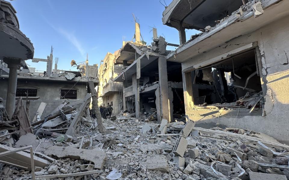 A general view of destroyed buildings following Israeli attacks on Jabalia