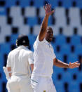 Cricket - New Zealand v South Africa - second cricket test match - Centurion Park, Centurion, South Africa - 30/8/2016. South Africa's Vernon Philander appeals unsuccessfully for the dismissal of New Zealand's BJ Watling. REUTERS/Siphiwe Sibeko