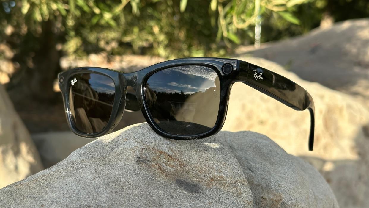  A side view of the Ray-Ban Meta smart glasses. 