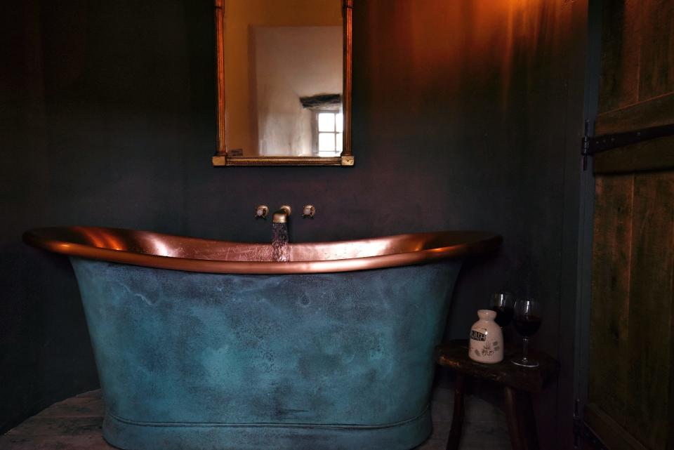 A copper bathtub found in Kilmartin Castle.