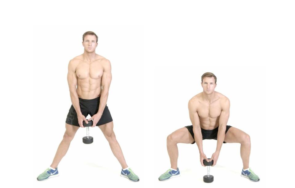 dumbbell sumo deadlift