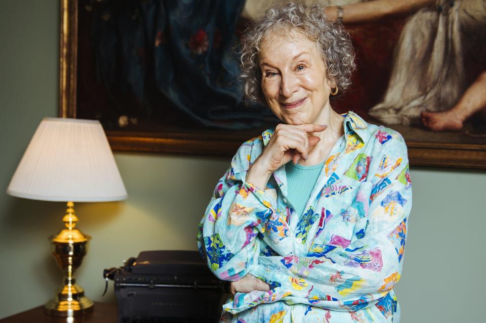 This Aug. 21, 2019 photo shows author Margaret Atwood posing for a portrait in Toronto, Canada.