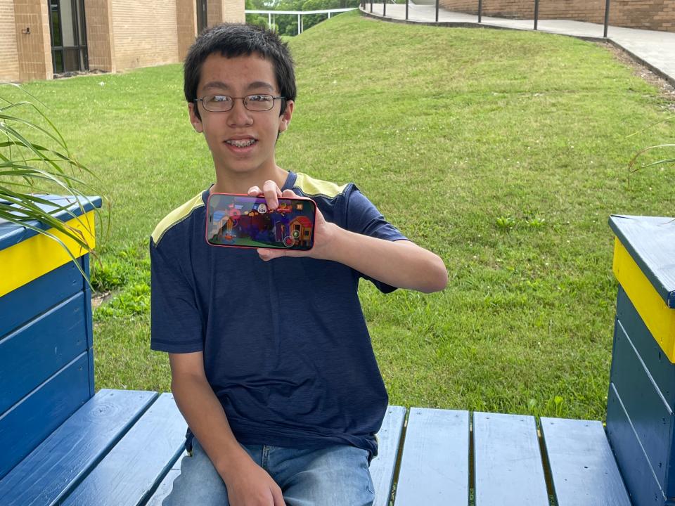 Karns Middle Schooler Dominick Pelaia won Apple’s Swift Student Challenge for his game “Egg Drop,” which will be available in the Apple App Store soon. June 23, 2023.