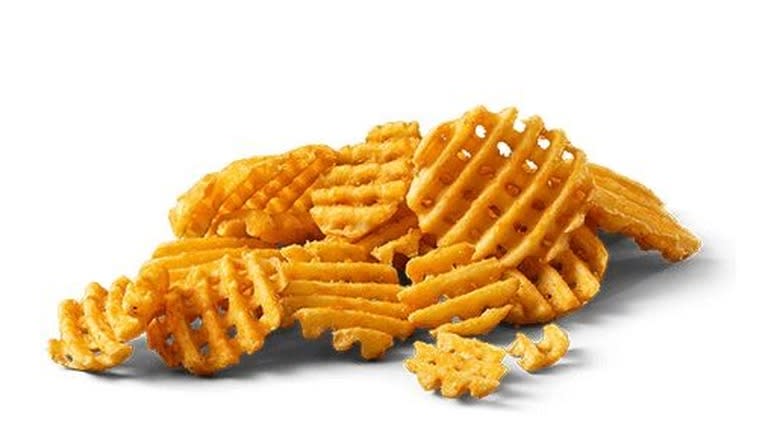 net fries on white background