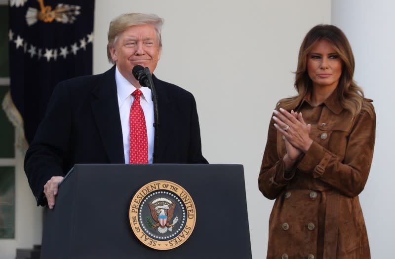 U.S. President Trump hosts pardoning of the 72nd National Thanksgiving Turkeys at the White House in Washington