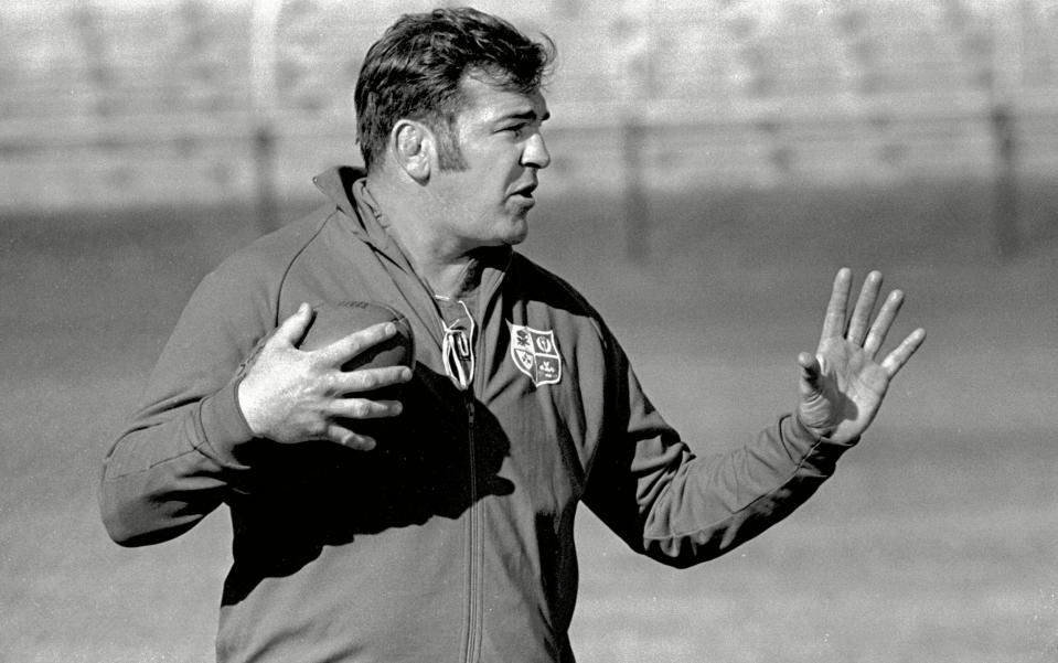 Syd Millar during a Lions training session in 1974