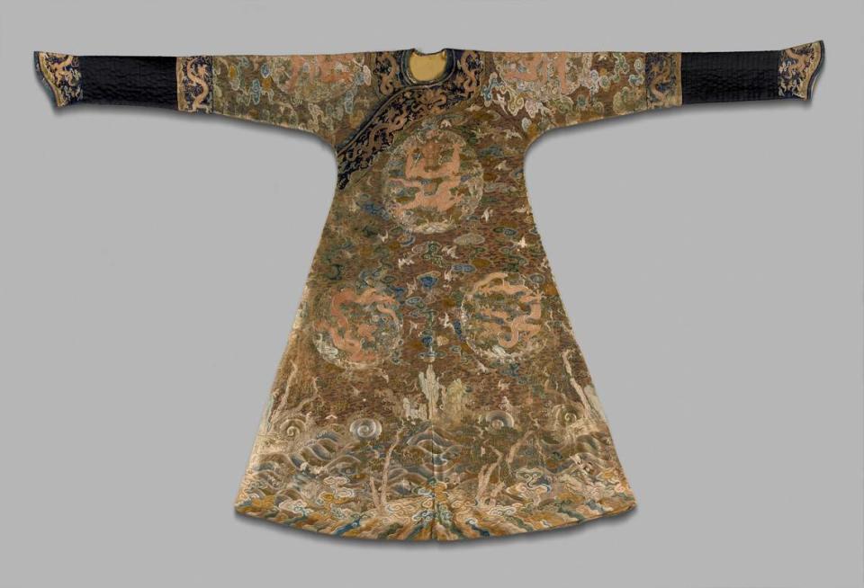 This Chinese robe from the late 17th or early 18th century will be part of “Weaving Splendor: Treasures of Asian Textiles” running Sept. 25-March 6 at the Nelson-Atkins Museum of Art.