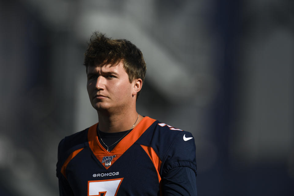 Broncos coach Vic Fangio said that rookie QB Drew Lock still has a long way to go before he's ready to lead an NFL team.