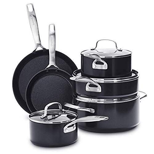 <p> SearSmart Hard Anodized Ceramic Nonstick</p><p>amazon.com</p><p>$241.99</p><p><a href="https://www.amazon.com/dp/B08B813MD7?tag=syn-yahoo-20&ascsubtag=%5Bartid%7C10055.a.26078798%5Bsrc%7Cyahoo-us" rel="nofollow noopener" target="_blank" data-ylk="slk:Shop Now;elm:context_link;itc:0;sec:content-canvas" class="link ">Shop Now</a></p><span class="copyright">GreenPan</span>