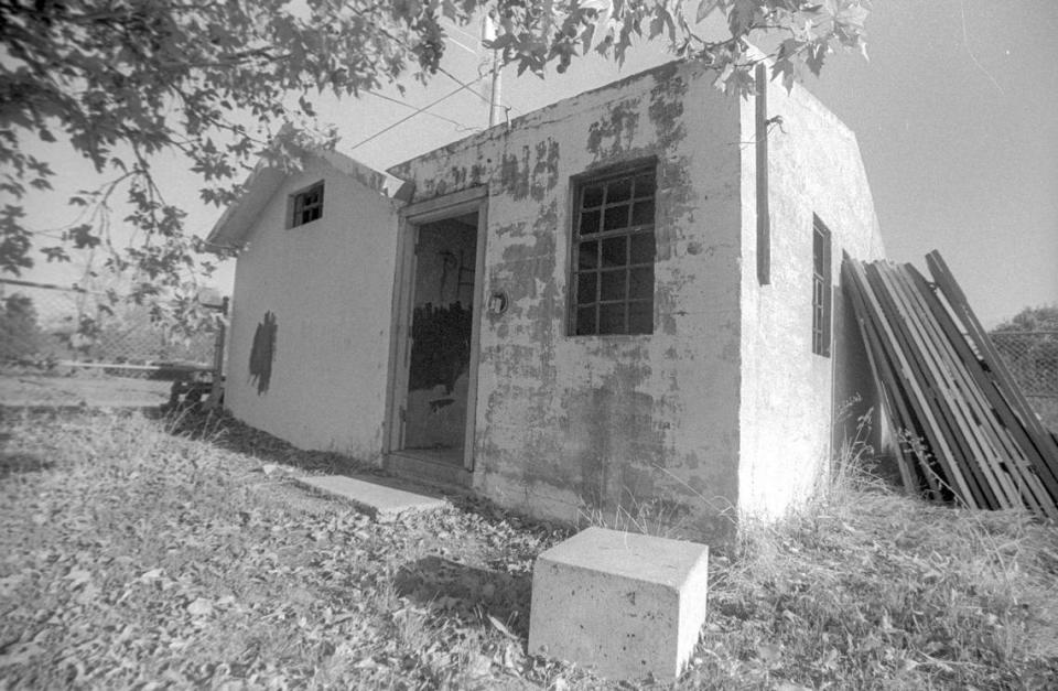 The Santa Margarita jail was built of stone and cement sometime before World War I and located next to the town library. The building was being considered for preservation Nov. 19, 1979.