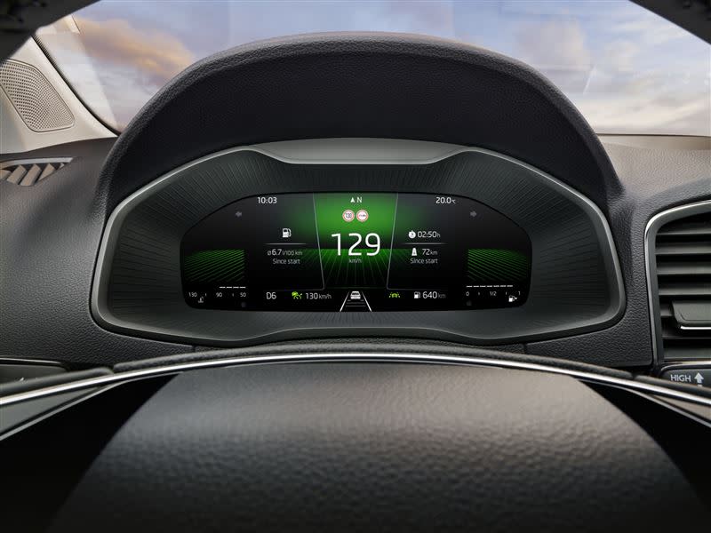 Škoda Karoq小改款全數標配數位儀表板，入門車型標配為8吋。（圖／翻攝自Škoda官網）