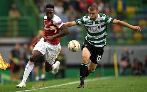 Danny Welbeck tries to beat Stefan Ristovski round the outside - Credit: getty images