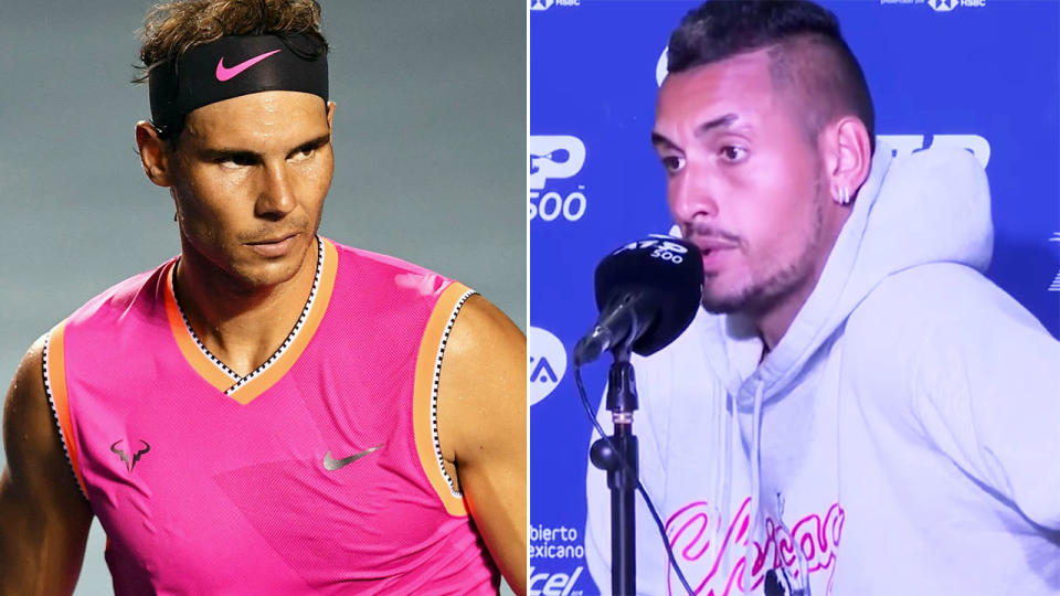 Nadal and Kyrgios have exchanged barbs. Image: Getty/Tennis Channel