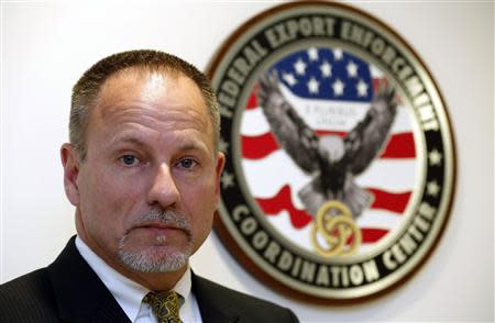 Craig Healy, the U.S. government's chief law enforcement officer for counter-proliferation is seen at his office at the Export Enforcement Coordination Center in Northern Virginia November 21, 2013. The "E2C2" unit is a joint Homeland Security/FBI/Commerce operation. REUTERS/Kevin Lamarque