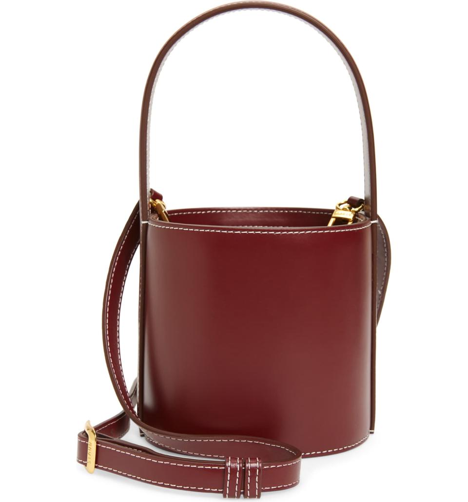 Staud Mini Bissett Leather Bucket Bag. Image via Nordstrom.