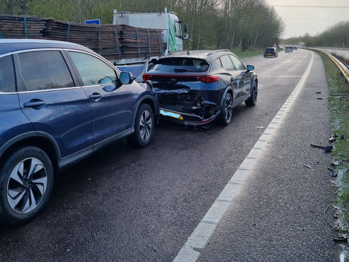 Another unfortunate driver also had his new Cupra damaged. 