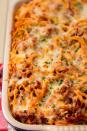 <p>Nothing beats a heaping helping of spaghetti.</p><p>Get the recipe from <a href="https://www.delish.com/cooking/recipe-ideas/recipes/a55510/easy-baked-spaghetti-recipe/" rel="nofollow noopener" target="_blank" data-ylk="slk:Delish;elm:context_link;itc:0;sec:content-canvas" class="link ">Delish</a>. </p>