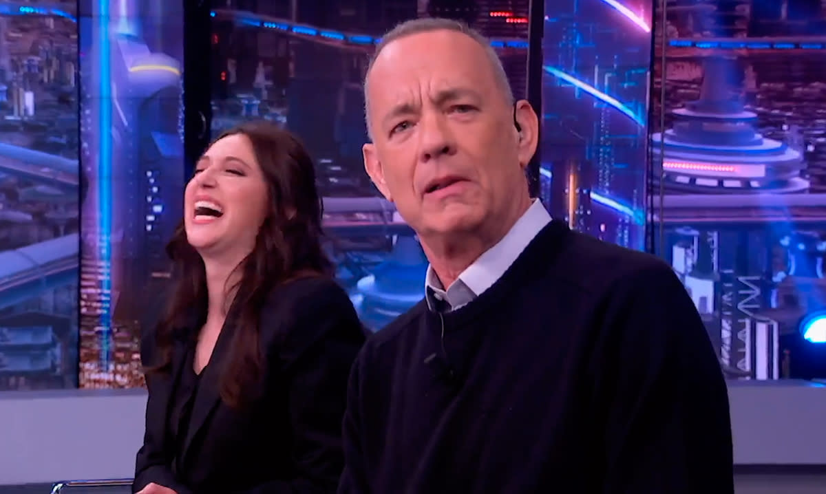 Tom Hanks en 'El Hormiguero' (Fuente: Twitter.com/El_Hormiguero/ embebido en el artículo)