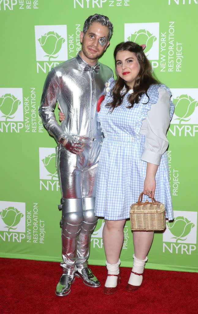 <p>You can never go wrong with <a href="https://www.womansday.com/style/fashion/g28798361/wizard-of-oz-diy-costumes/" rel="nofollow noopener" target="_blank" data-ylk="slk:Wizard of Oz costumes" class="link "><em>Wizard of Oz</em> costumes</a>, and a couples costume that includes Dorothy and the Tin Man can't be beat.</p><p><a class="link " href="https://www.amazon.com/Seeksmile-Unisex-Metallic-Bodysuit-without/dp/B00NSGE5K4?tag=syn-yahoo-20&ascsubtag=%5Bartid%7C10070.g.1923%5Bsrc%7Cyahoo-us" rel="nofollow noopener" target="_blank" data-ylk="slk:Shop Silver Bodysuit">Shop Silver Bodysuit</a></p><p><a class="link " href="https://www.amazon.com/UIMLK-Womens-Cottagecore-Sleeve-Shoulder/dp/B0976NDRBV?tag=syn-yahoo-20&ascsubtag=%5Bartid%7C10070.g.1923%5Bsrc%7Cyahoo-us" rel="nofollow noopener" target="_blank" data-ylk="slk:Shop Blue Gingham Dress">Shop Blue Gingham Dress</a></p>