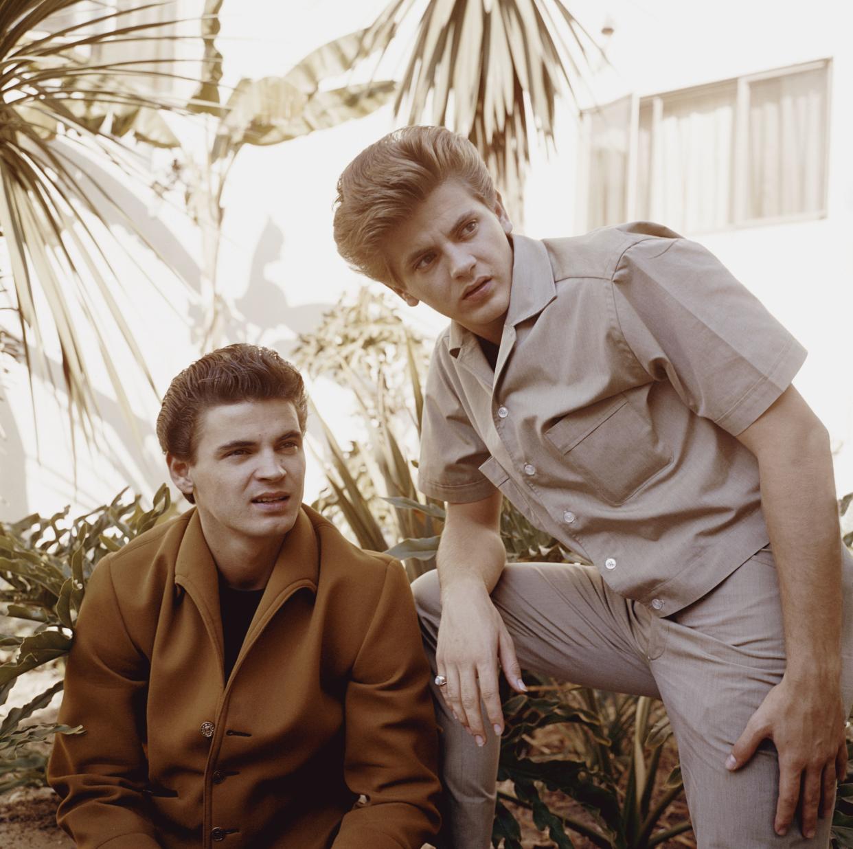 Don Everly, left, of the Rock and Roll brother duo Everly Brothers, died Saturday, Aug. 21, 2021. He was 84. Phil Everly died in 2014.