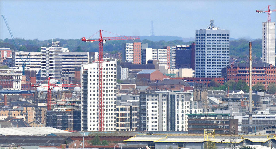 The Leeds skyline, dominated with high rise blocks and apartments as Bridgewater Place, the tallest building in the North at 32 storeys and 110 metres tall, joins the high rise boom in the City when it is officially opened today.