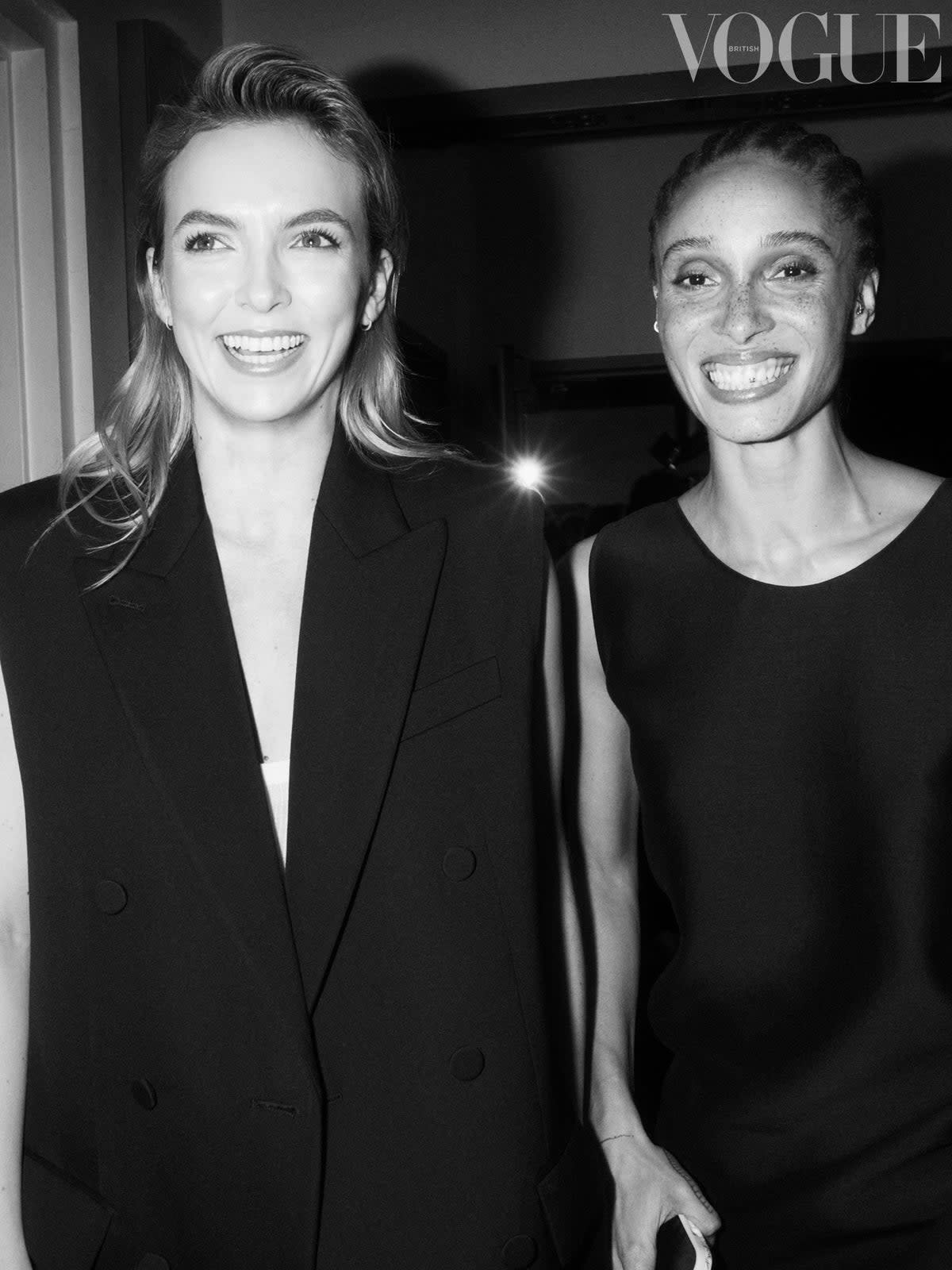 Jodie Comer with Adowa Aboah, Enninful’s first Vogue cover star in 2017 (Ned Rogers)