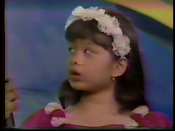 Pauleen Luna listens carefully to Vic Sotto’s question at the 1995 Little Miss Philippines competition. (Screen grab from Eat Bulaga video, used with permission)