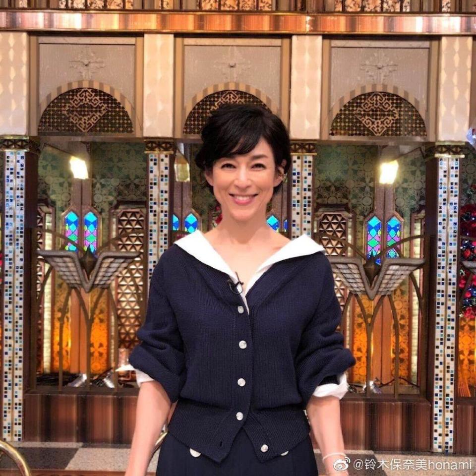 鈴木保奈美54歲身材外貌仍保養得宜。(取自鈴木保奈美微博)