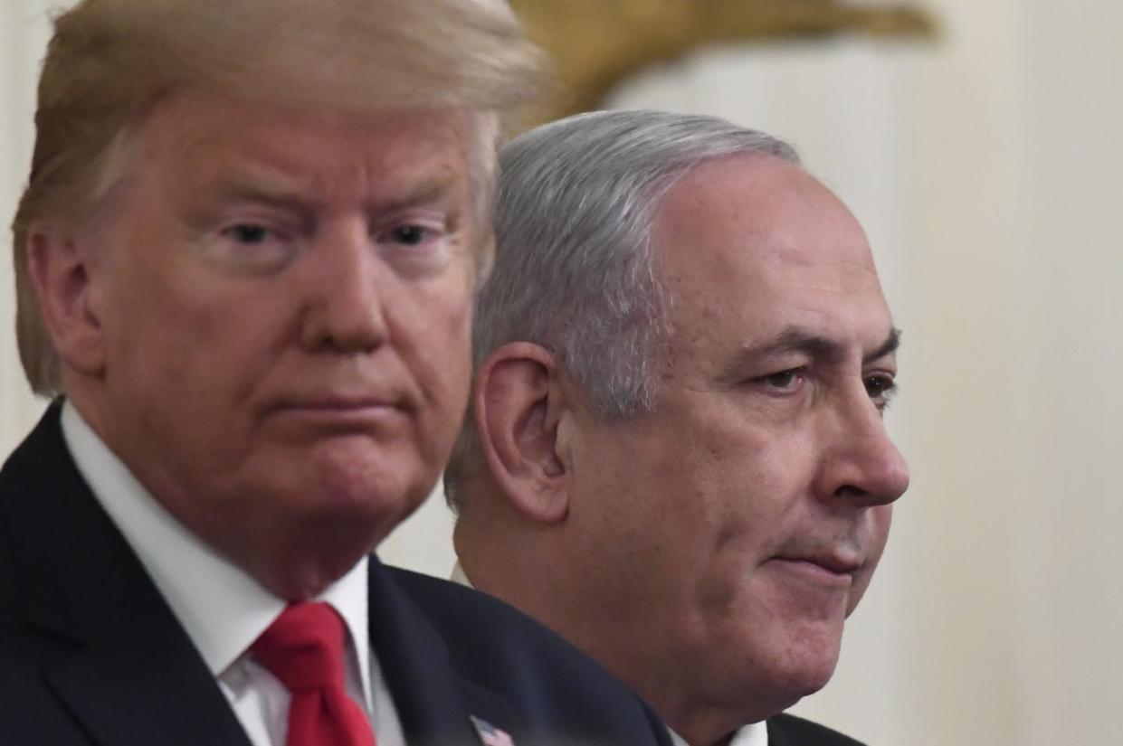 <span class="caption">Pondering peace in the Middle East or processing political problems at home?</span> <span class="attribution"><a class="link " href="http://www.apimages.com/metadata/Index/Trump-US-Israel/729b06ff11dc4776820953841f5a88a8/4/0" rel="nofollow noopener" target="_blank" data-ylk="slk:Susan Walsh/AP Photo;elm:context_link;itc:0;sec:content-canvas">Susan Walsh/AP Photo</a></span>