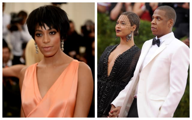 Family feuds didn’t get more public than when Solange let loose at Jay-Z. Photo: Getty