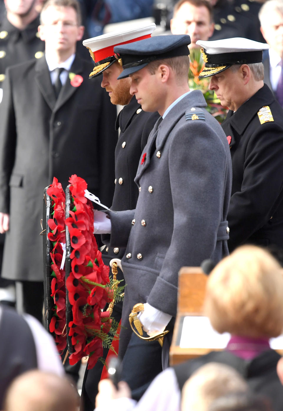 Image of Prince Harry, William Andrew Cenotaph Remembrance Sunday 2019