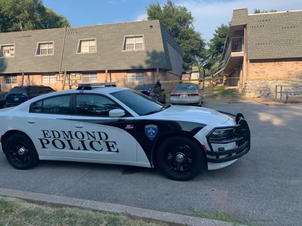 Edmond police officers responded to the scene of a shooting in the 700 block of Churchill Road in this 2019 photo.