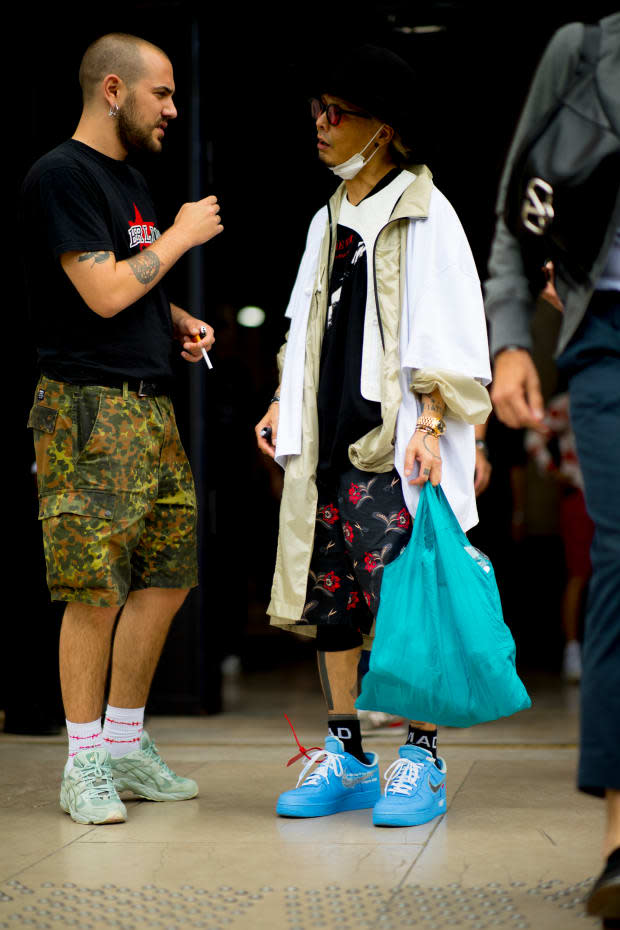 <p>On the street at Paris Fashion Week Men's Spring 2020. Photo: Imaxtree</p>