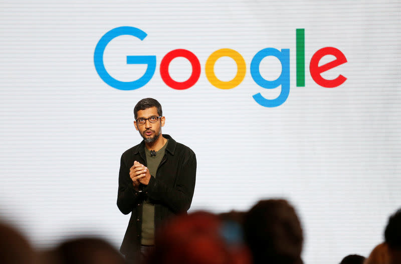 Google CEO Sundar Pichai speaks during the presentation of new Google hardware in San Francisco, California, U.S. October 4, 2016. REUTERS/Beck Diefenbach/File Photo