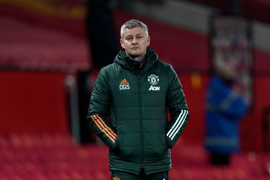 Ole Gunnar Solskjaer reacts after falling behind to Sheffield United (Getty)