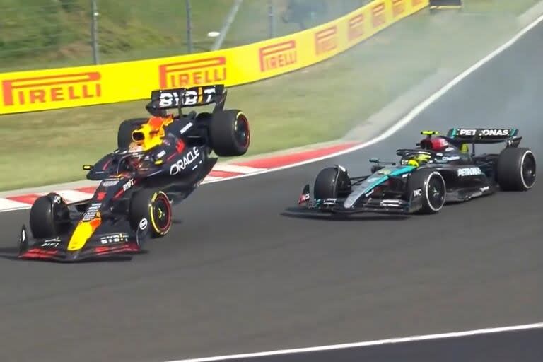 El choque entre Verstappen y Hamilton