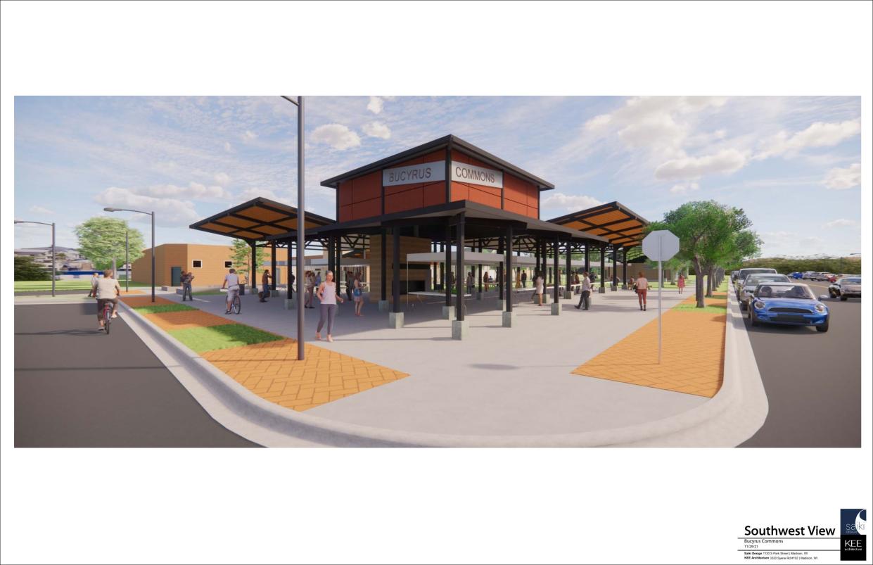 A new plaza space is coming to South Milwaukee with an open-air pavilion, public restroom building and an open-air covered stage.