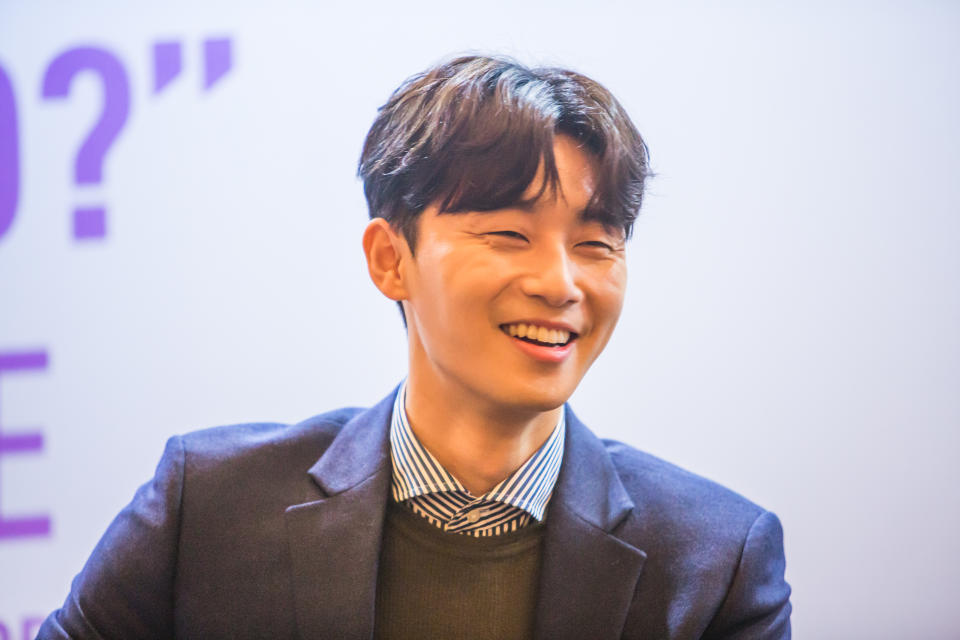 Park Seo-jun press conference in Singapore