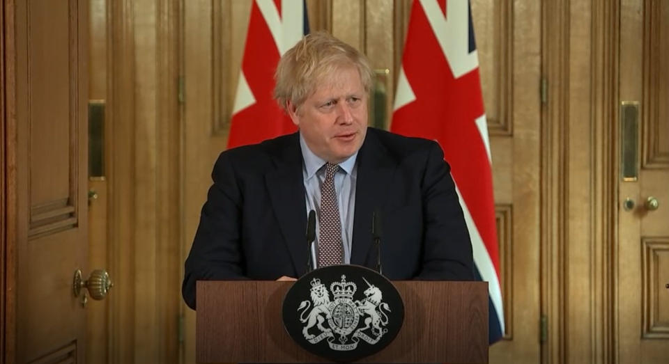 A screengrab taken from PA Video of Prime Minister Boris Johnson speaking during a press conference on the government's coronavirus action plan, at 10 Downing Street, London.