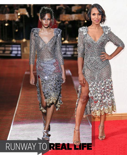 fure Citron prangende Kerry Washington Wears Marc Jacobs Dress Right off the Runway