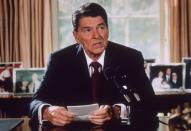 Auffällig hoch ist die Anzahl der Linkshänder unter den letzten US-Präsidenten: Ronald Reagan zählte dazu ... (Bild: Hulton Archive/Getty Images)