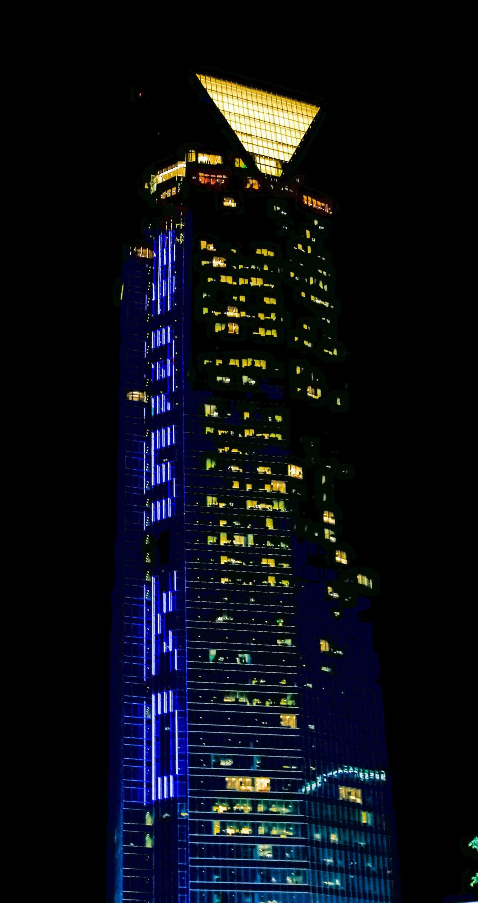 The Devon Tower displays #35 KD in celebration of the Thunder's Kevin Durant receiving the NBA MVP award in 2014.