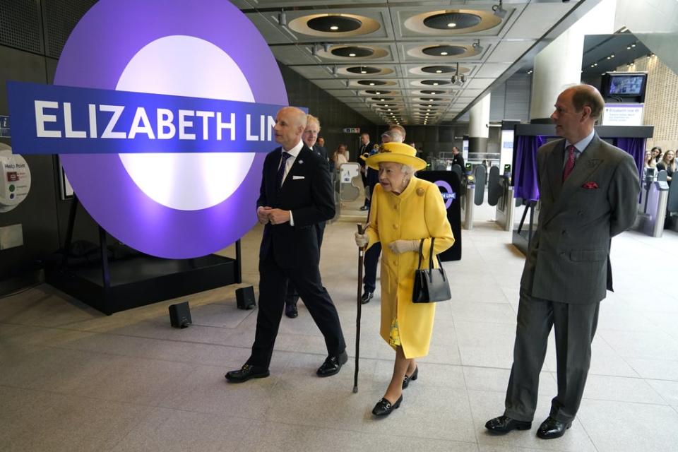 The Queen visited Paddington station on Tuesday to mark the completion of the Crossrail project (Andrew Matthews/PA) (PA Wire)