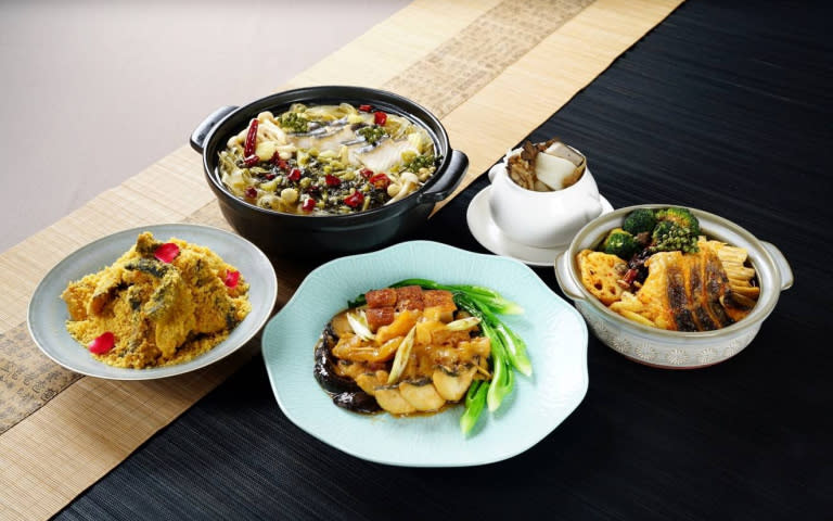 福容桃園機捷A8店，位於3樓的福粵樓，即日起至2024/5/31推出鱘龍宴主題料理。（圖／業者提供）